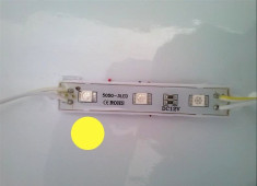 Modul 3 SMD 5050 12V lumina galbena ManiaCars foto
