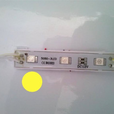 Modul 3 SMD 5050 12V lumina galbena ManiaCars