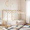 Gossi acoperis pat de copii, alb, 80x200 cm, lemn masiv de pin