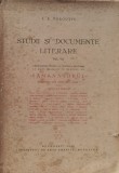 Studii si Documente Literare Vol. 7 - I.E. Toroutiu, 1936, Romana, Institutului de Arte Grafice