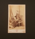Fotografie carte de vizită veche Portret Bărbat Studio Victorian