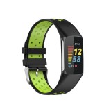 Cumpara ieftin Curea Bratara sport Edman pentru Fitbit Charge 5, Negru/Verde