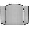 Panou Paravan de Protectie Copii sau Animale pentru Semineu sau Soba, Grilaj Metalic, Pliabil, Dimensiuni 118x76cm