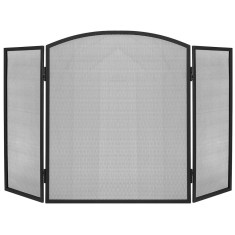 Panou Paravan de Protectie Copii sau Animale pentru Semineu sau Soba, Grilaj Metalic, Pliabil, Dimensiuni 118x76cm foto