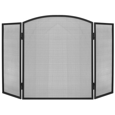 Panou Paravan de Protectie Copii sau Animale pentru Semineu sau Soba, Grilaj Metalic, Pliabil, Dimensiuni 118x76cm foto