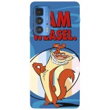 Husa compatibila cu Motorola Moto G20 model I am Weasel, Silicon, TPU, Viceversa, Transparent, Carcasa