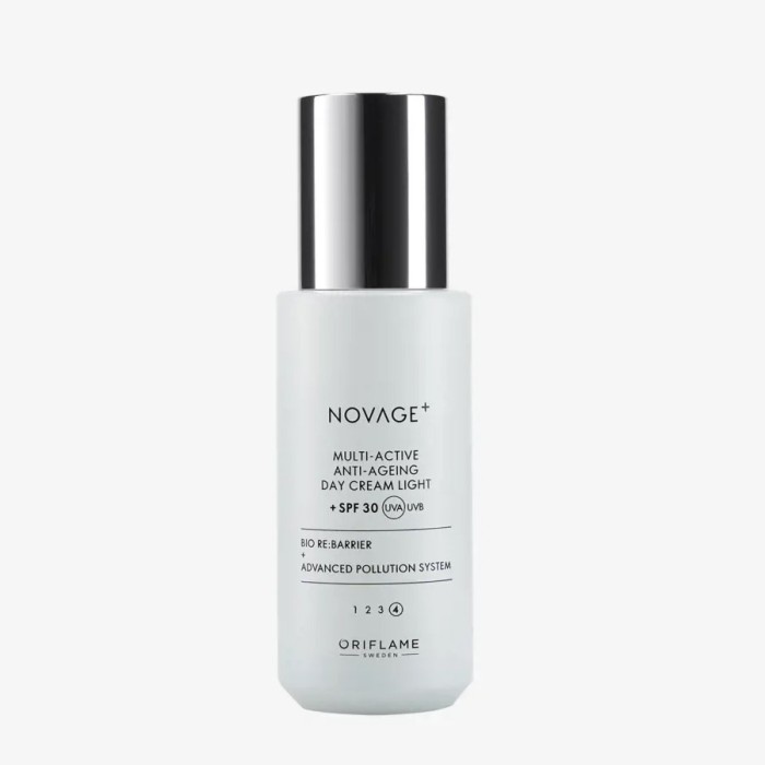Cremă de zi lejeră FPS 30 Novage+ Multi-Active Anti-Ageing (Oriflame)