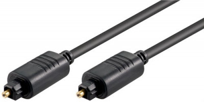 Cablu optic Toslink tata - Toslink tata diametru cablu 5mm. 2m, negru, Goobay foto