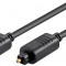 Cablu optic Toslink tata - Toslink tata diametru cablu 5mm. 2m, negru, Goobay
