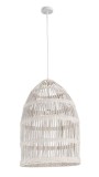 Cumpara ieftin Lustra ratan alb Praia 45x67 cm