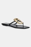 Jeffrey Campbell slapi Linques-2 femei, culoarea negru, cu toc plat, JC-1045-1-5