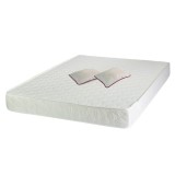 Set Saltea ortopedica, Pegas Comfort Flex 180x200x20cm, fermitate tare, cu spuma poliuretanica, Saltsib plus 2 perne matlasate, microfibra 50x70cm