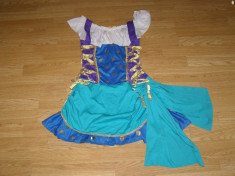 costum carnaval serbare rochie tiganca esmeralda pentru copii de 10-11-12 ani foto