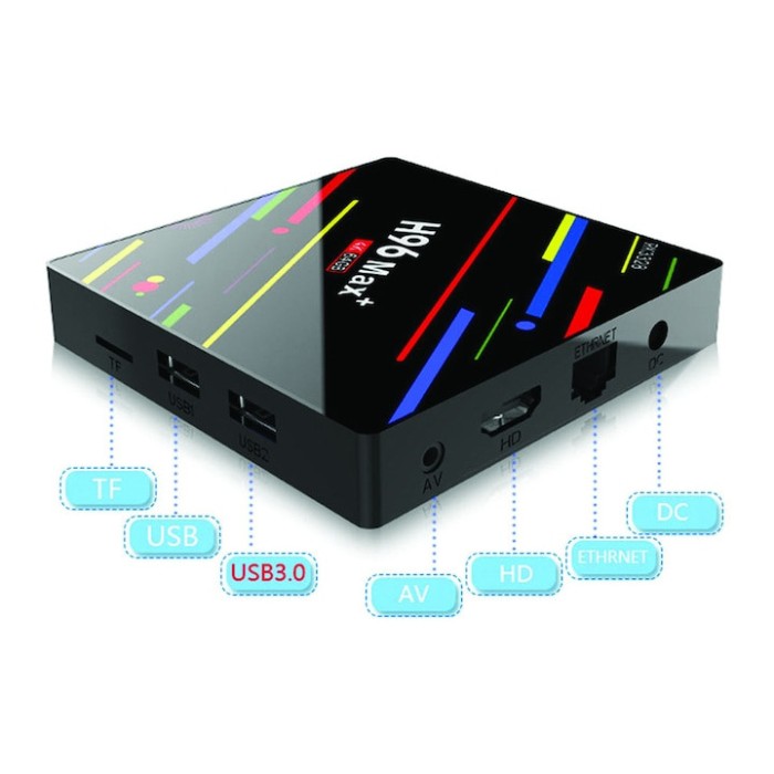 Mini PC TV Box H96 Max+, 4K, Quad-Core, 4GB RAM, 64GB, WiFi dual band 2.4/5 GHz, Bluetooth, 2 xUSB , HDMI, Android 8.1