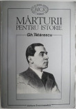 Marturii pentru istorie &ndash; Gh. Tatarescu