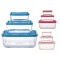 Set 3 Caserole Patrate Sticla cu Capace 2.1l 1.04l 0.45l B708910 DNC
