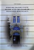 Marturii transilvanene despre acte creatoare de pedagogie romanesca - Vasile Popeanga