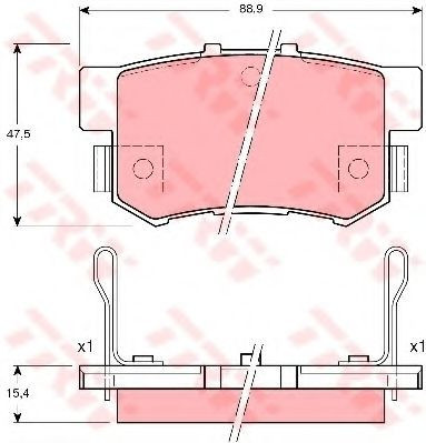 Set placute frana,frana disc HONDA ACCORD VII Tourer (CM) (2003 - 2008) TRW GDB3191 foto