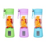 Blender Portabil USB, 36W, Acumulator 2000mAh, 380ml, Fara BPA, Verde/Albastru/Mov/Roz, Sucuri Smoothie, MRKT9436
