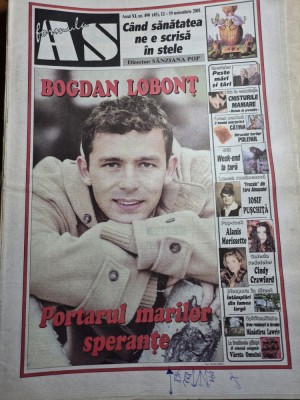 ziarul formula as 12 - 19 noiembrie 2001 - bogdan lobont , formatia parlament , iosiv puschita foto
