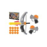 Set doua pistoale cu gloante si arc cu sageti, din spuma