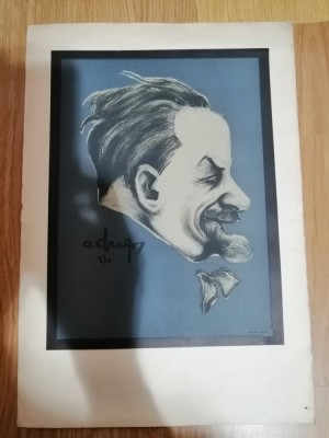 10 Caricaturi semnate A. Dragos 1930 Ed. Socec : Iorga, Maniu, Goga, Duca, etc. foto