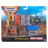 Monster Jam Set De Joaca El Toro Loco Si Groparul, Spin Master