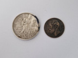 Romania Lot de Doua Monede - 2 Lei 1912 , 2 Bani1879