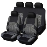 Set Huse Scaune Auto RoGroup Mesh, 9 Bucati, culoare gri cu negru Automobile ProTravel