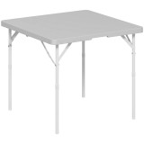 Outsunny Masă de Camping Pliabilă cu 2 &Icirc;nălțimi Reglabile, 86x86x74 cm, Alb | Aosom Romania