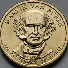 Monedă 1 Dollar 2008 USA, Martin Van Buren, 8th President, unc, litera D