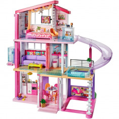 Set de joaca Mattel Casa Dreamtopia cu 3 nivele, piscina si tobogan foto