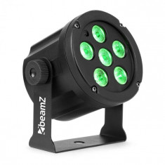 Beamz SlimPar 30, reflector LED, LED 6x, 3W, 3in1, RGB LED, telecomanda, negru foto