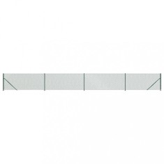 Gard plasa de sarma cu bordura, verde, 0,8x10 m
