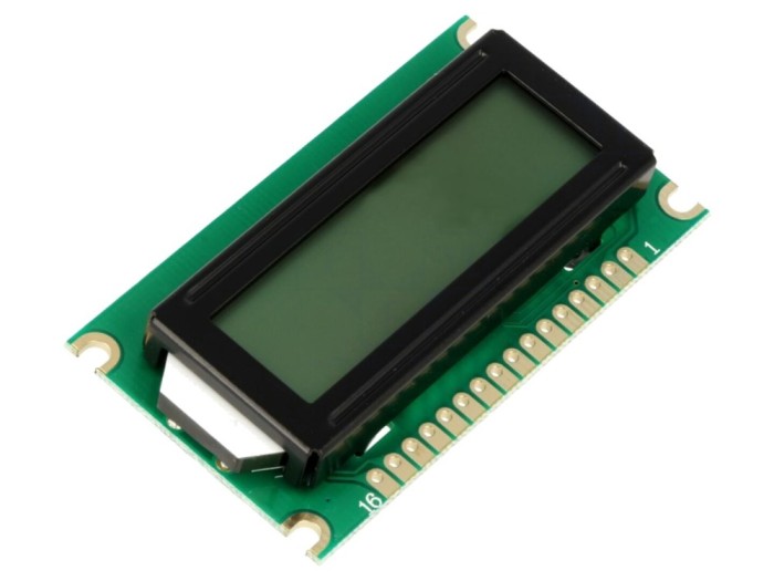 Afișaj LCD alfanumeric 8x1 cu LED