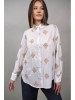 Camasa dama bumbac brodata Torinese alba, talie unica S-M, bust max 125cm, lungime 70cm
