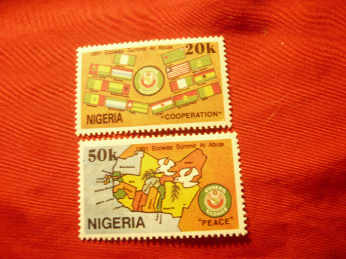 Serie Nigeria 1991 - Piata Economica ECOVAS , 2 valori