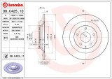 BREMBO 08.C425.11 PRIME LINE - UV Coated Disc frana