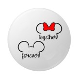 Cumpara ieftin Insigna rotunda Together Forever, 58 mm, prindere cu ac metalic