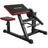SPORTNOW Bancă Multifuncțională 2 &icirc;n 1 pentru Curl și Triceps, Bancă de Fitness cu Scaun Reglabil, 105x95x80 cm, Negru | Aosom Romania