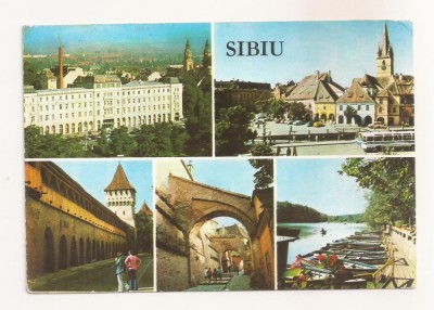 RF76 -Carte Postala - Sibiu, circulata 1983 foto