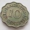 322. Moneda Mauritius 10 cents 1971 (tiraj 300.000 buc)