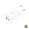 Incarcator Retea Borofone BN7 20W 3A 1 x USB-A - 1 x USB-C Alb