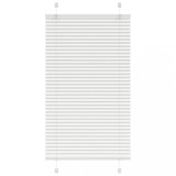 vidaXL Jaluzea plisată alb 75x100cm Lățime țesătură 74,4 cm poliester