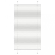 vidaXL Jaluzea plisată alb 70x100 cm Lățime țesătură 69,4cm poliester