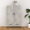 VidaXL Dulap &icirc;nalt, gri beton, 70x31x115 cm, lemn compozit