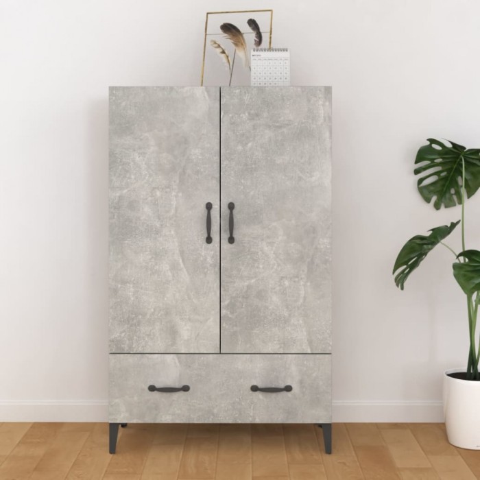 vidaXL Dulap &icirc;nalt, gri beton, 70x31x115 cm, lemn compozit