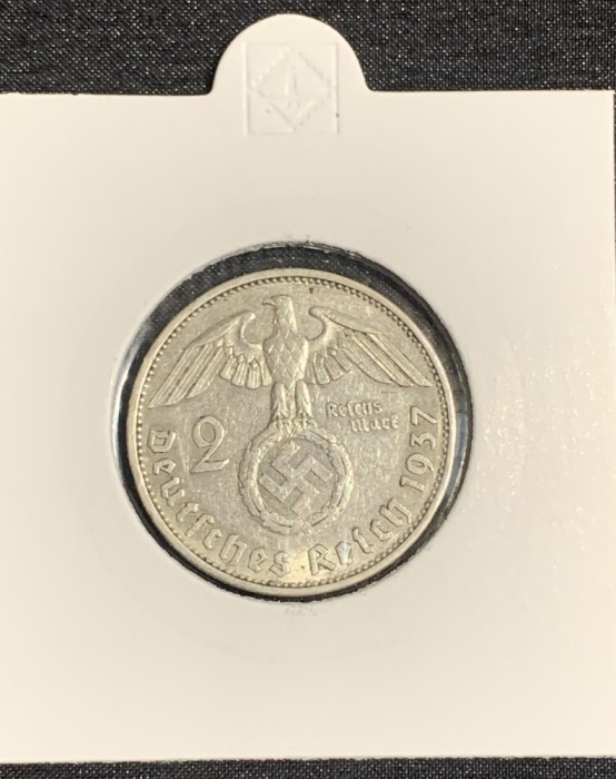 Moneda 2 reichsmark 1937 A argint