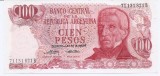 Argentina 100 Pesos (nedatata; circa 1974; Decreto-Ley 18.188) Seria B - P-297 !!! (necirculata)