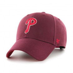 47brand șapcă de baseball din bumbac MLB Philadelphia Phillies culoarea bordo, cu imprimeu